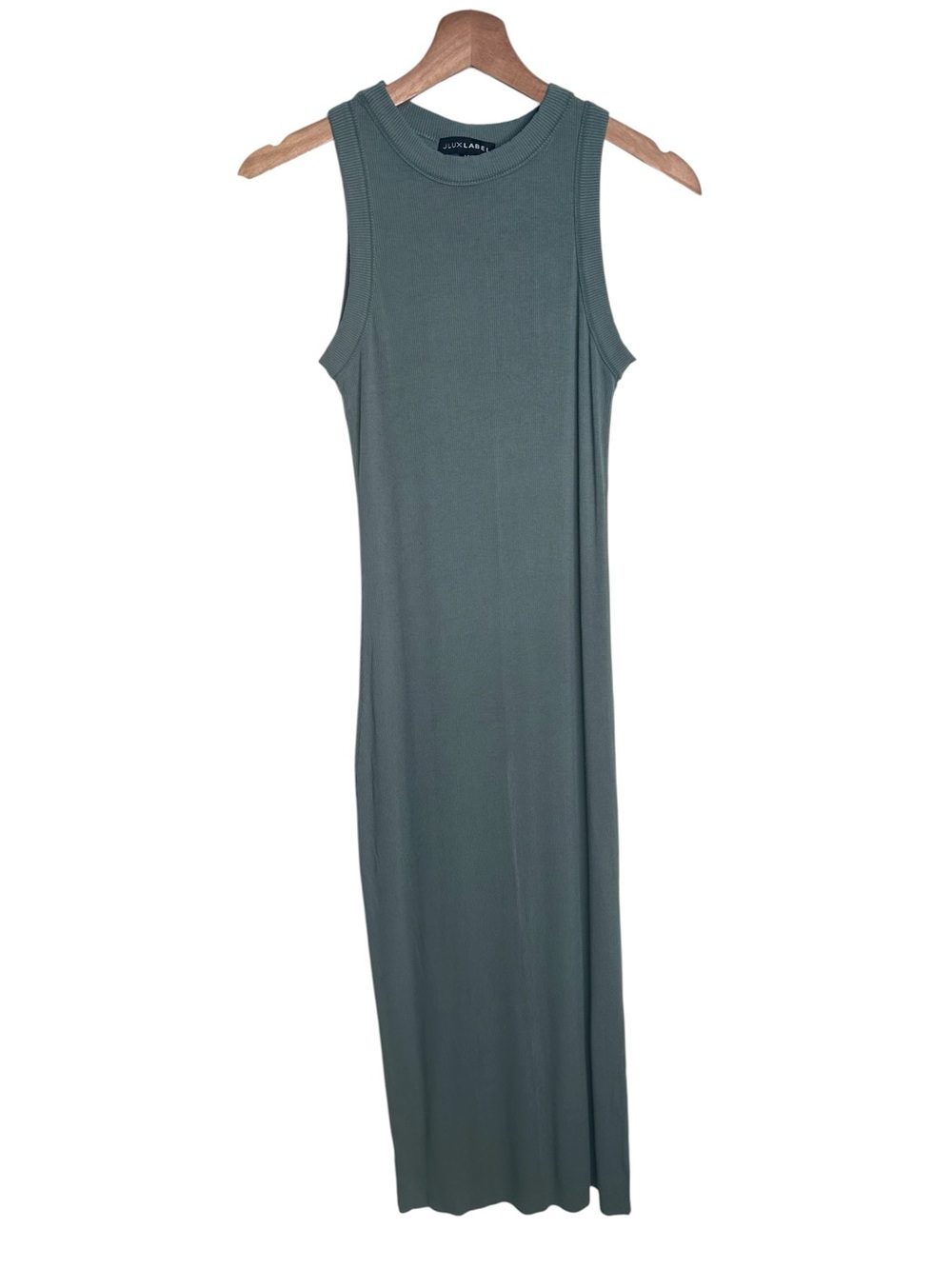 JLUXLabel Sleeveless Ribbed Bodycon High Neck MIDI Dress Size Medium - Picture 6 of 7